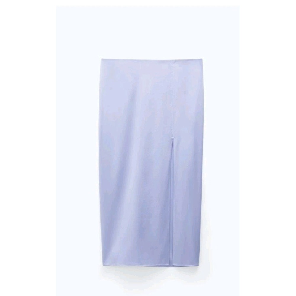 FILIPPA K Silk Pencil Skirt In Faded Blue Size 42 (US 12) NWT $380